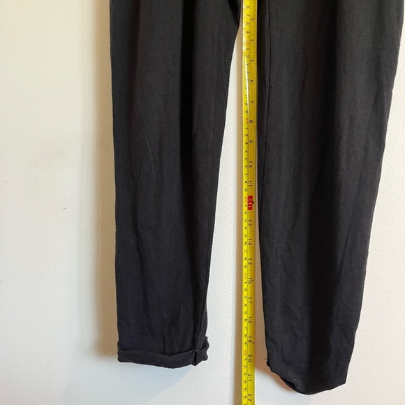 Smash + Tess Black ruffle Sleeveless stretchy Jumpsuit size small bamboo cotton - Picture 10 of 12